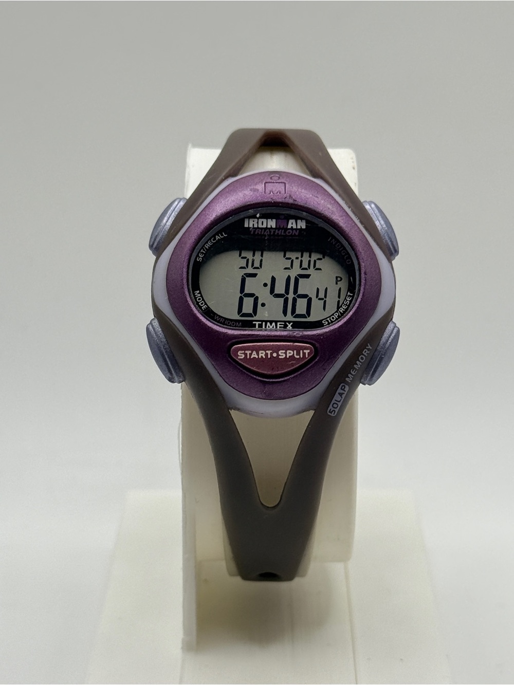 Working! Timex Ironman Triathlon 50-Lap Women's Watch Purple Resin 33mm